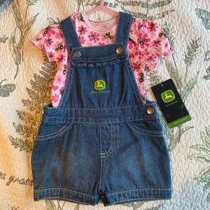 Girls 9 months John Deere Set NWT